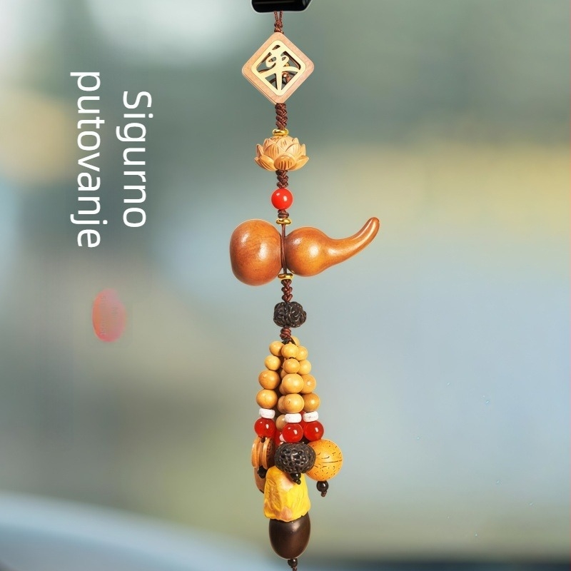Auto privjesak od sandalovine – ukras za retrovizor u obliku tikve, talisman sigurnosti, unisex, unutarnja dekoracija u kineskom stilu, novi model