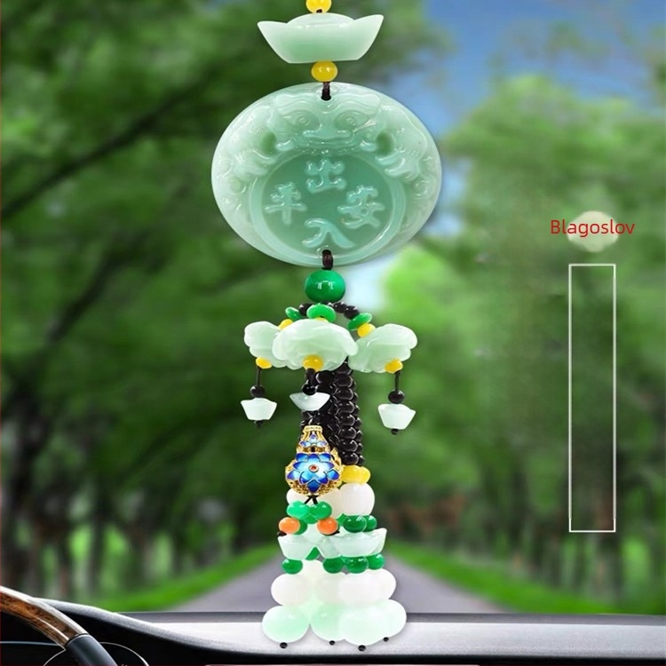 Krištalni auto privjesak u obliku bundeve – kineski tradicionalni stil, unutarnja dekoracija automobila, Energy Hut