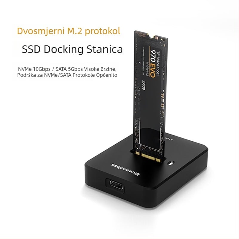 Kućište za M.2 SSD NVMe/SATA s dvostrukim protokolom, USB-C 3.2 Gen2, do 8TB, kompaktno prijenosno, modeli SD03A/SD02A/SD01A
