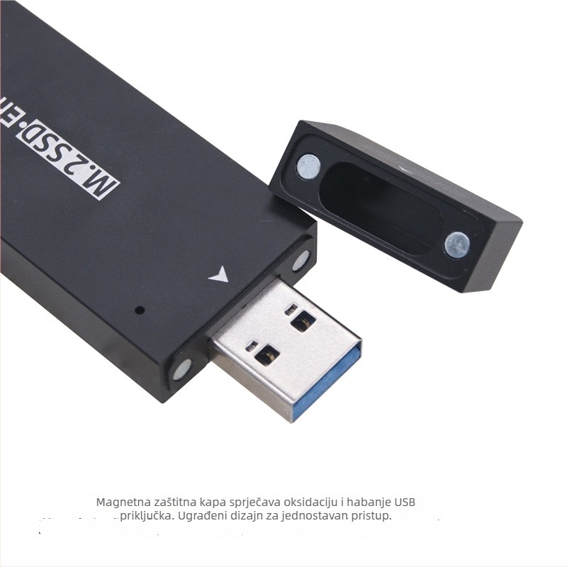 Vanjska kutija NVMe NGFF za USB Type-A, CNC aluminijska legura, USB 3.1, 10 Gbps, model MCA1231