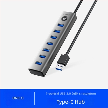 Orico USB 3.0 7-portna docking stanica iz aluminijske legure, model CL7U
