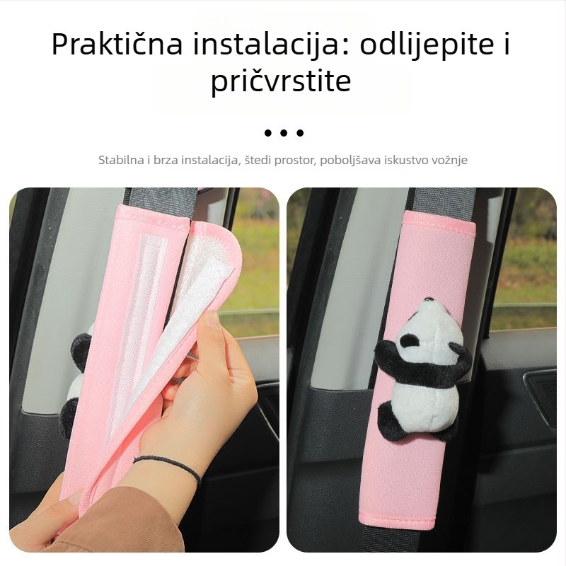 Jastučići za sigurnosni pojas automobila – poliester, Panda dizajn, 220 g, brenda Che zhiqian