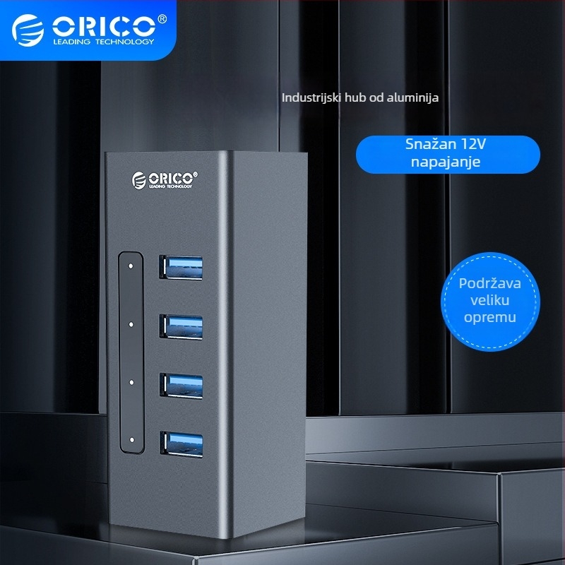 Orico A3H4 USB 3.0 napajani hub s 4 porta, 6 Gbps, kabel 1 m