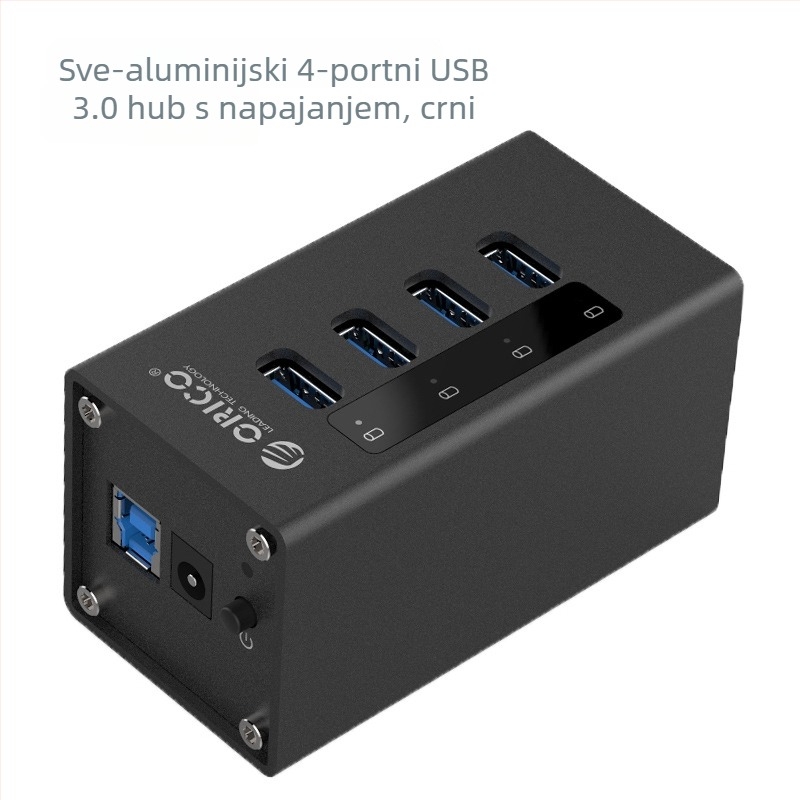 Orico A3H4 USB 3.0 napajani hub s 4 porta, 6 Gbps, kabel 1 m