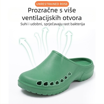 Kirurške cipele za operacijsku dvoranu – EVA gornji dio i potplat, 3 cm debeli potplat, ublažavanje udara i protuklizno, dizajn s rupicama za prste, Baotou Cave stil
