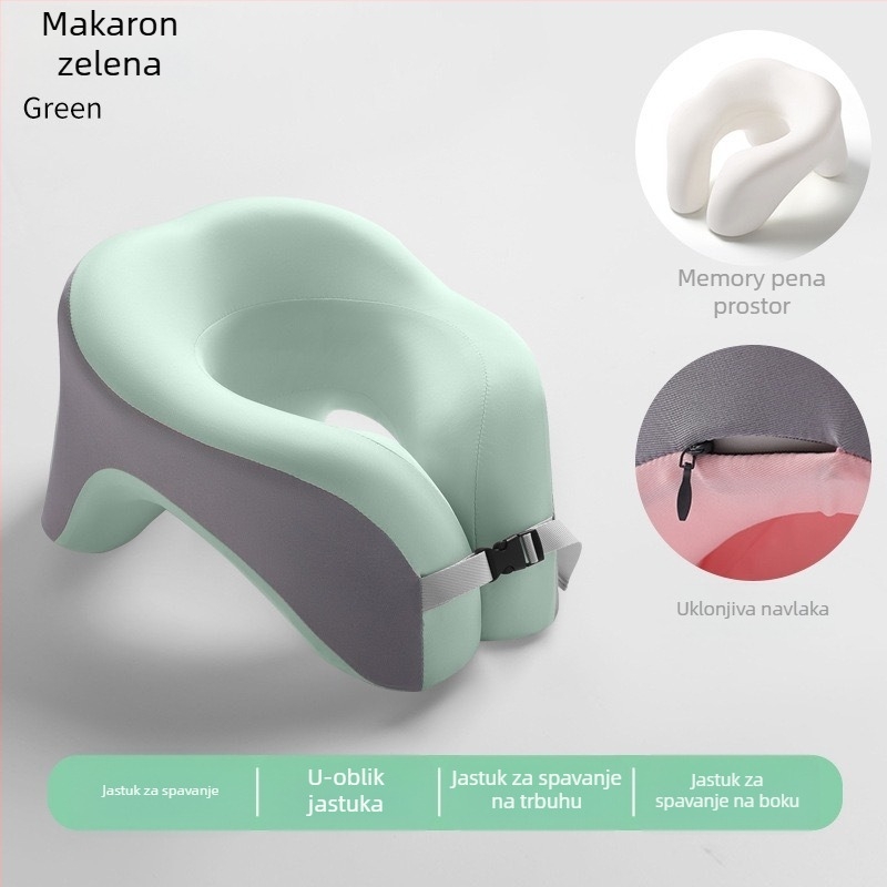 Jastučnica za odmor s memorijskom pjenom u obliku U — za učenike i djecu, minimalistički stil, univerzalna upotreba, težina 0.5–1.0 kg