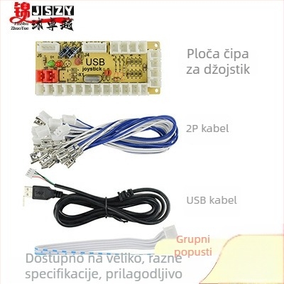 DIY arkadna pločica joysticka s USB čipom za PC – komplet za upravljanje joystickom