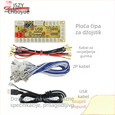 DIY arkadna pločica joysticka s USB čipom za PC – komplet za upravljanje joystickom