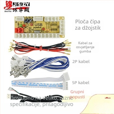 DIY arkadna pločica joysticka s USB čipom za PC – komplet za upravljanje joystickom