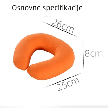 U- oblik vrata jastuk za putovanje, punilo od pearl cotton, minimalistički stil, za odrasle