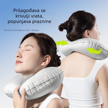U oblik jastuka za vrat, napuhivački dizajn, Ice Silk tkanina, poslovni stil