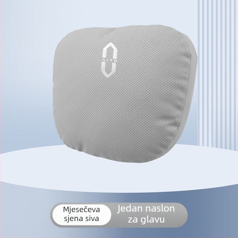 Jastuk za vratnu i lumbalnu potporu s memory pjenom, navlaka od 100% pamuka, kompatibilan s Huawei Aito M7 (crveno čajno-narančasta), M5 Amber i M9 originalna boja automobila — Boja tartufa