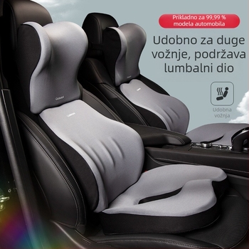 Auto jastućnica za vrat od memorijske pjene, podrška leđa i struka, jastuk za glavu za dulje sjedenje
