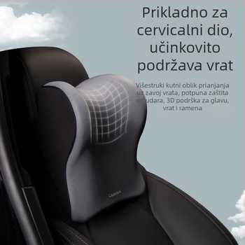 Auto jastućnica za vrat od memorijske pjene, podrška leđa i struka, jastuk za glavu za dulje sjedenje