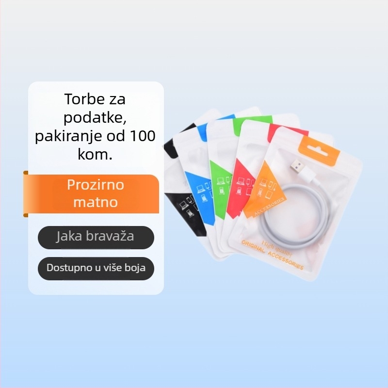 PVC vrećica za pakiranje USB/HDMI kabela, prozirna darovna vrećica s perl filmom CPP, Marka One good match, Licenca proizvodnje 201412511241