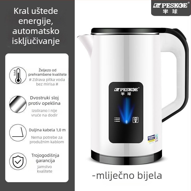 Električni bokal Hemisphere, velika kapaciteta (>2 L), gumb za uključivanje, dvostruki zid, izolacija