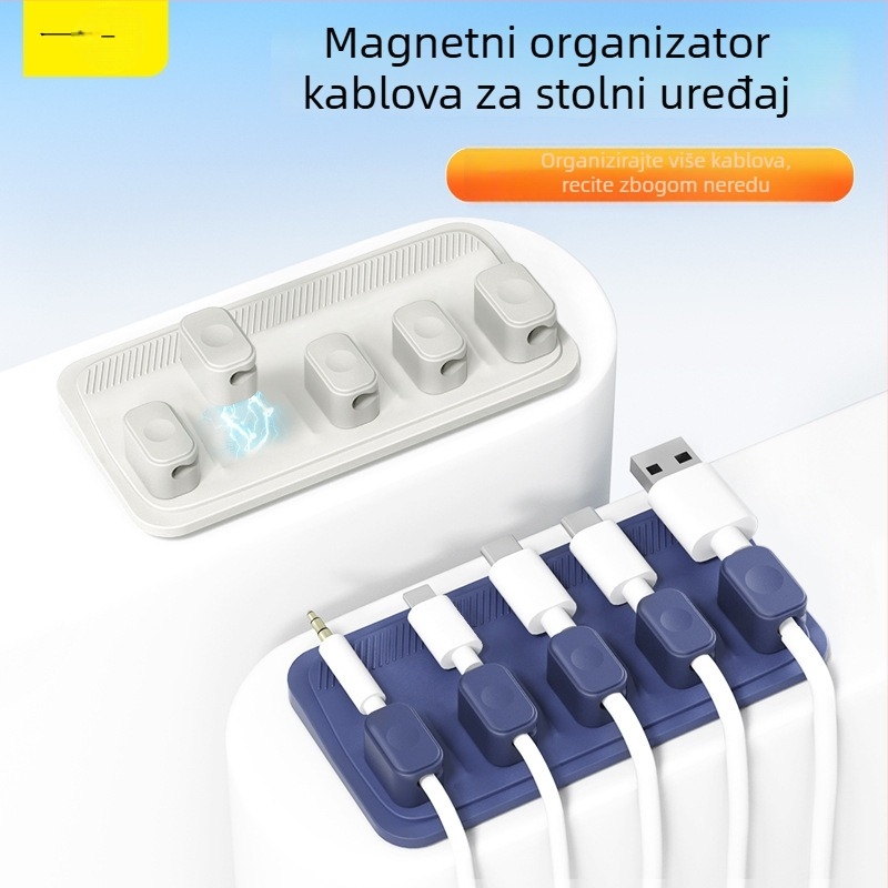 Magnetski organizator kablova za stol – silikon, magnetsko privlačenje, skladištenje, OEM obrada