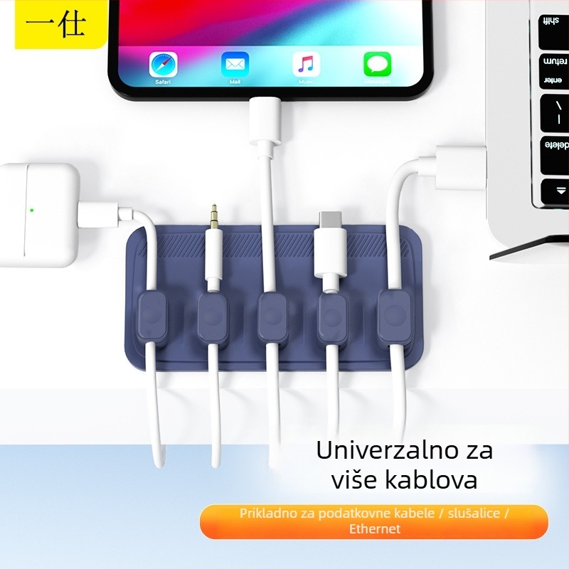 Magnetski organizator kablova za stol – silikon, magnetsko privlačenje, skladištenje, OEM obrada