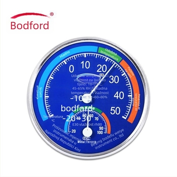 Bodford pokazivački termometar i higrometar, mjerač temperature i vlage, za dječju sobu, kućnu i uredsku upotrebu