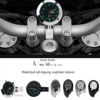 Motociklistička ručka – digitalni higrometar sat - cinkova legura, podesivi kut