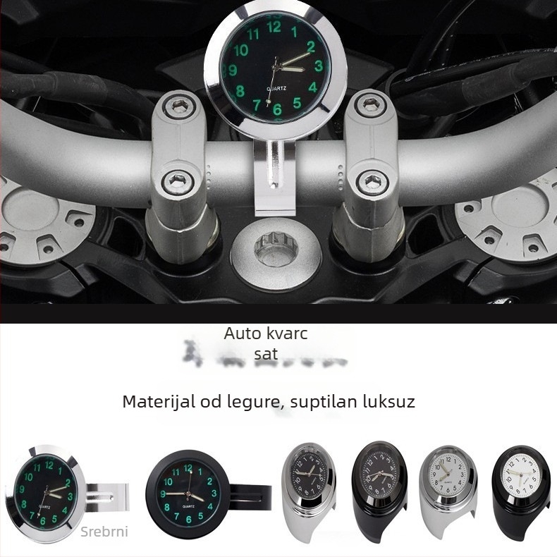 Motociklistička ručka – digitalni higrometar sat - cinkova legura, podesivi kut