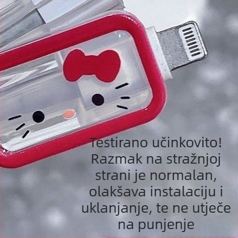 Hello Kitty crtani zaštitni futrola za punjač Apple iPhone i 20W kabel za podatke