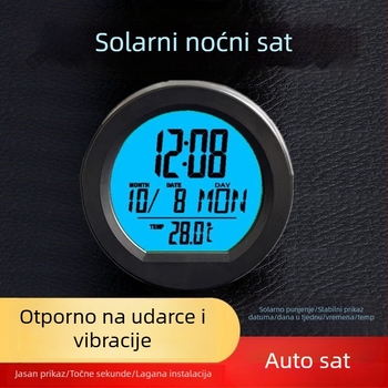 Automobilski elektronički sat s prikazom temperature, vlage i vremena; ABS kućište; Polarlander; podrijetlo Guangzhou