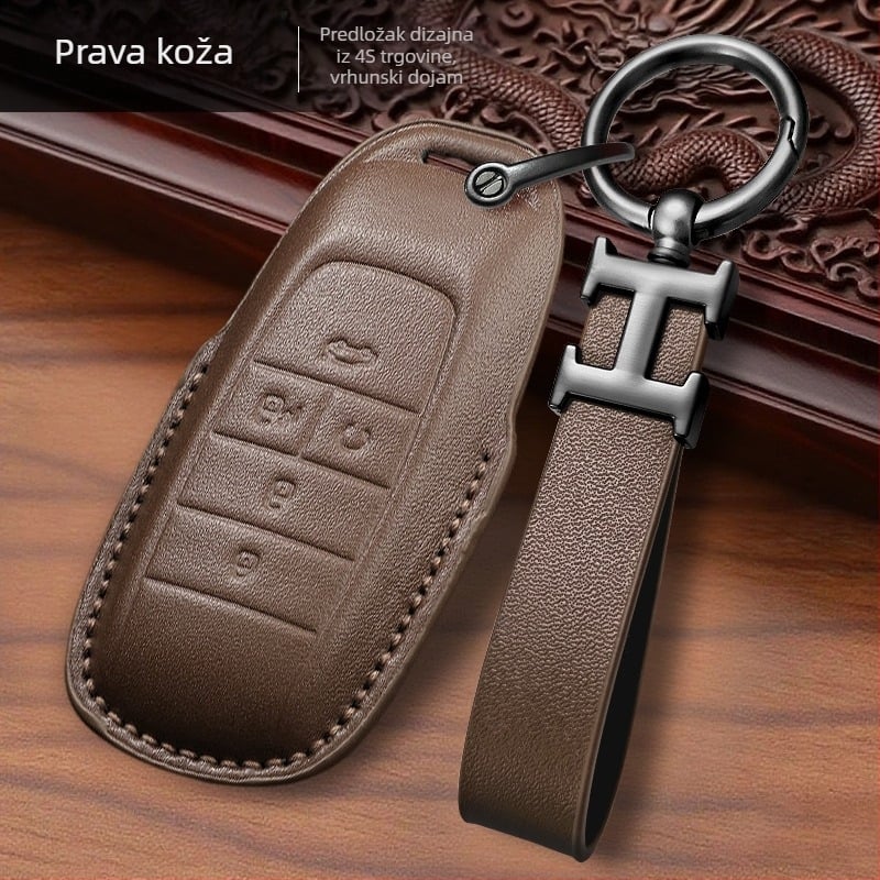 Ugasi futrola za ključ od teleće kože za GAC Aion S – retro stil