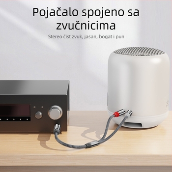 Rickson kabel za zvučnike s najlonskim jezgrom, bakreni vodiči bez kisika (OFC), pozlaćeni sloj, namijenjen digitalnim uređajima