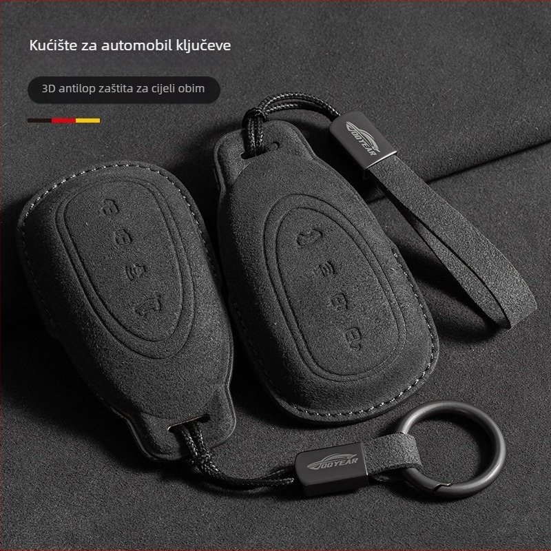 Futrola za ključ automobila od velura, minimalistički dizajn, prilagodljivo