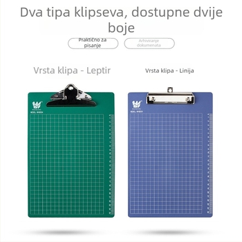 Uredski klip WEICHAUNG, model A4/A5/A6, jednostrani steznik, tiskano logo, kompatibilno s papirom A4/A5/A6