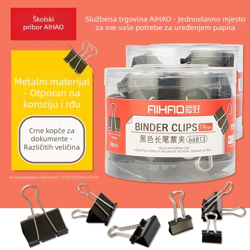 Klip za fascikle Hobby, plastični, model 66809-66814, pakiranje 1 kom.