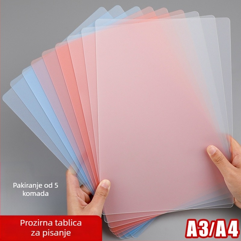 CY9013 Prozirna PP ploča za pisanje, debljina ploče 0,6 mm, 5 listova po paketu