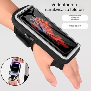 Torba za ruku za trčanje za telefon, unisex, vodootporan dodirni zaslon, kompatibilna s 7-inčnim telefonima, vanjska oprema