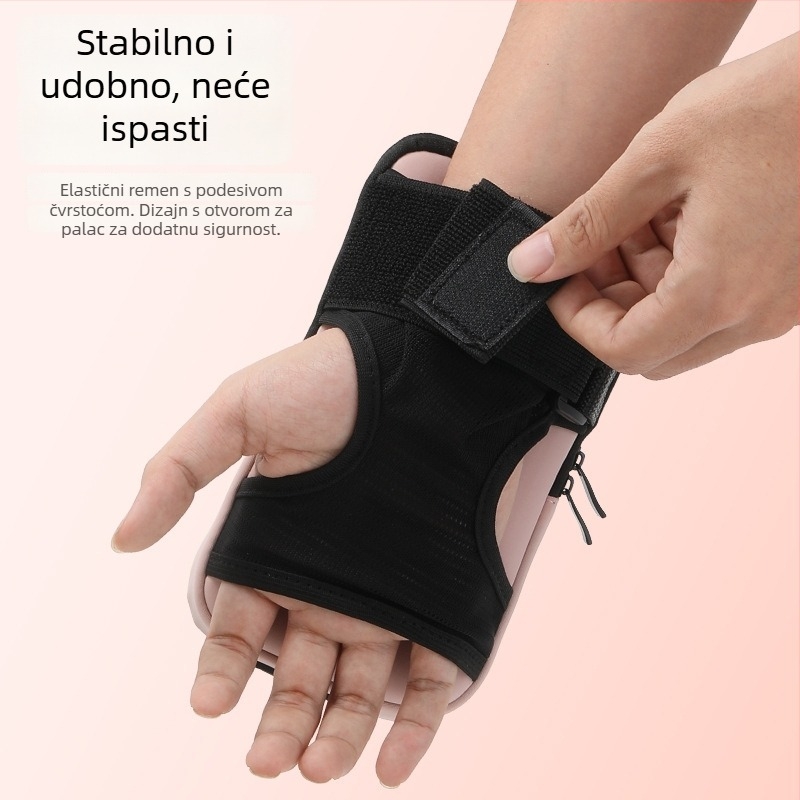 Torba za ruku za trčanje za telefon, unisex, vodootporan dodirni zaslon, kompatibilna s 7-inčnim telefonima, vanjska oprema