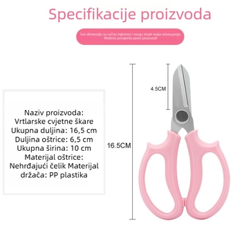Pinheng nehrđajući čelik škare za podrezivanje za florikulturu, vrt i bonsaje