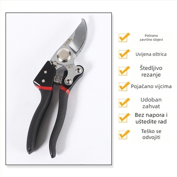 Hulk SK5 škare za podrezivanje s dvostruko oštricom, oštrica s titanijskim premazom i ručka od avijacijskog aluminija s mekanim silikonskim držalom