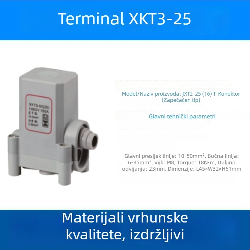 XKT3 T-typ kabelski terminal, vodootporan razgranivač visokog napona, za vanjsku upotrebu