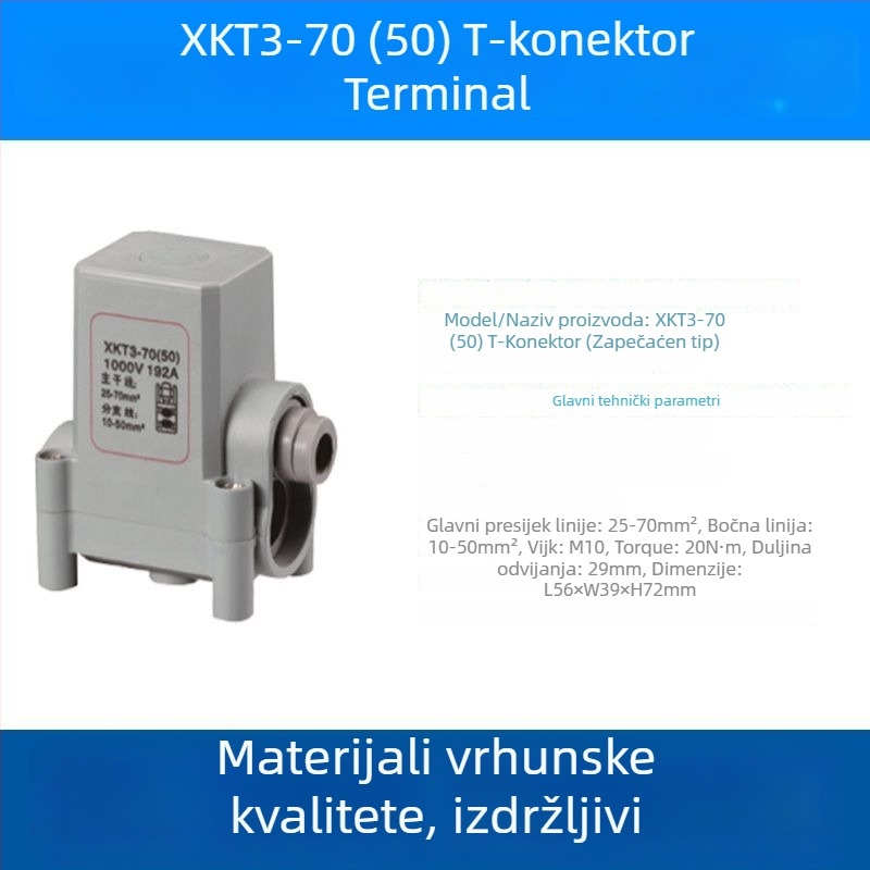 XKT3 T-typ kabelski terminal, vodootporan razgranivač visokog napona, za vanjsku upotrebu