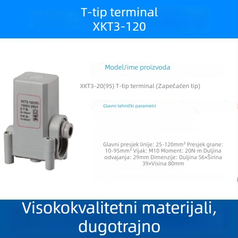 XKT3 T-typ kabelski terminal, vodootporan razgranivač visokog napona, za vanjsku upotrebu