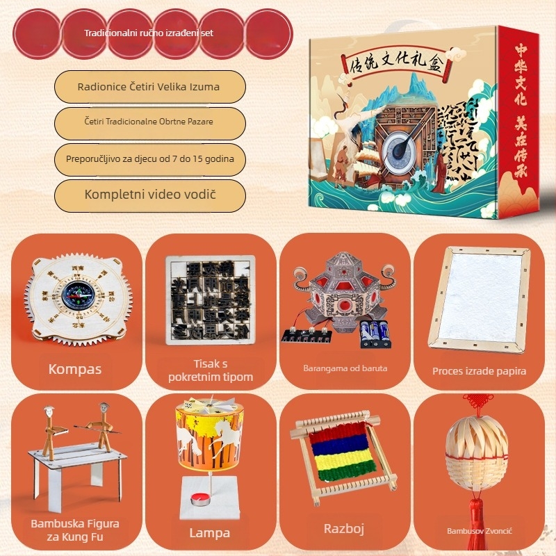 Znanstveni DIY komplet: Četiri velika izuma — Drveni edukativni set za uzrast 7–14, kod 666, OEM logo