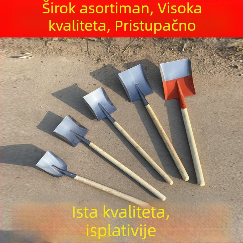 Set od tri željezne lopate za vrtlarstvo i kopanje na otvorenom