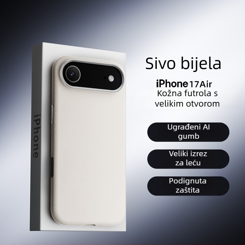 PU kožno tvrdi kućište za iPhone 17 i iPhone 16 Pro Max s ugrađenim magnetskim zatvaračem — jednobojni kožni dizajn