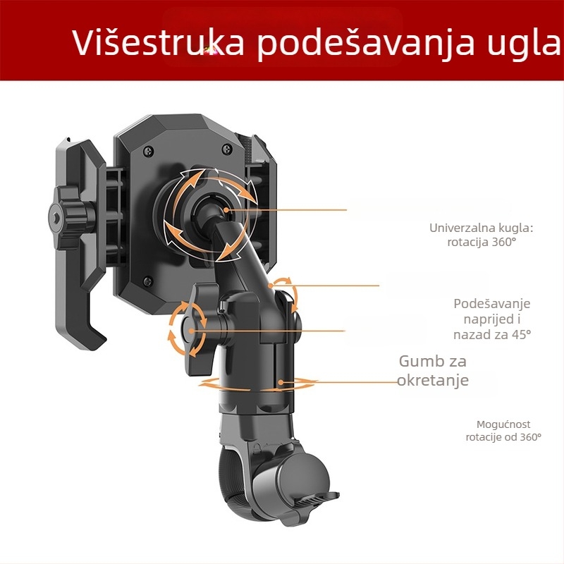 Držač za telefon za bicikl – ABS materijal, opći stil, prilagodljiv