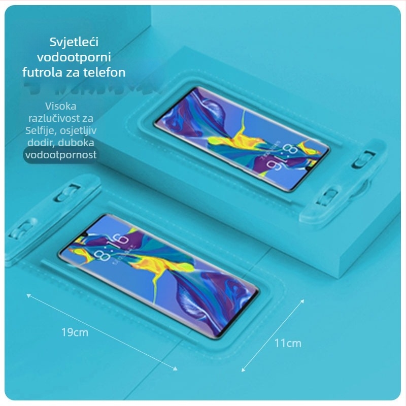 Vodootporna torbica za mobitel, PVC, visoko prozurna, osjetljiva na dodir, zatvoren dizajn, za ronjenje i plivanje