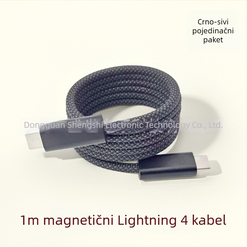 Thunder 5 magnetski kabel za punjenje telefona – USB podatkovni kabel, maksimalno 240 W, jezgro bakra s premazom srebra, težina 190 g