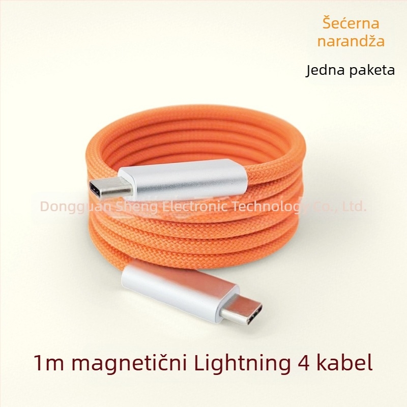 Thunder 5 magnetski kabel za punjenje telefona – USB podatkovni kabel, maksimalno 240 W, jezgro bakra s premazom srebra, težina 190 g
