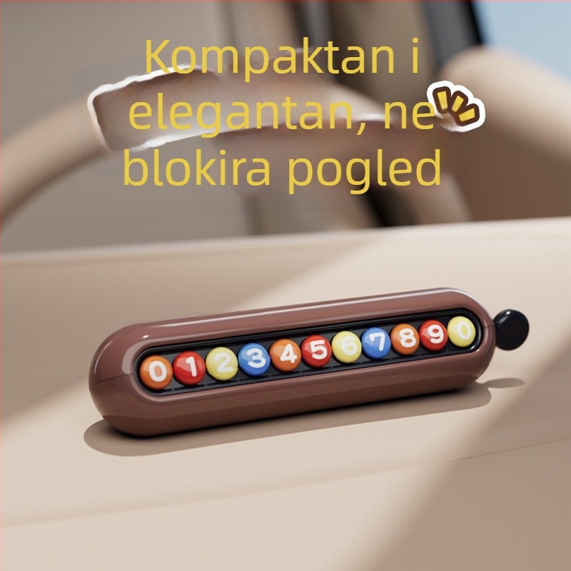 Skrivena tablica za parkiranje s dvostrukim brojevima, hxk marka, plastična konstrukcija, model T03-MD, s ispisanim logom