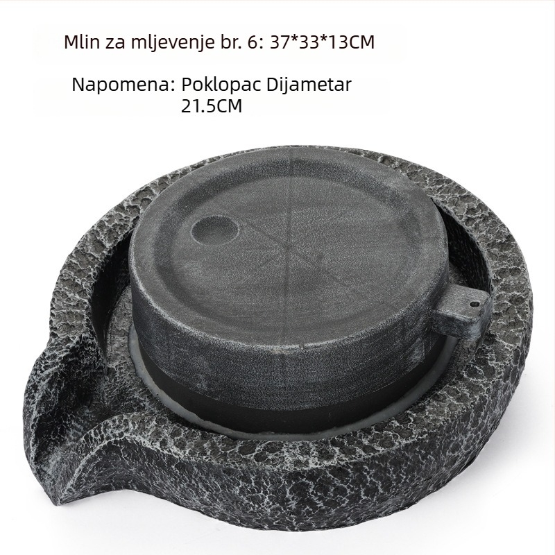 Fontana ukras od sintetičke smole, rockery dizajn kameni mlinski disk, Dasheng Process, kineski stil
