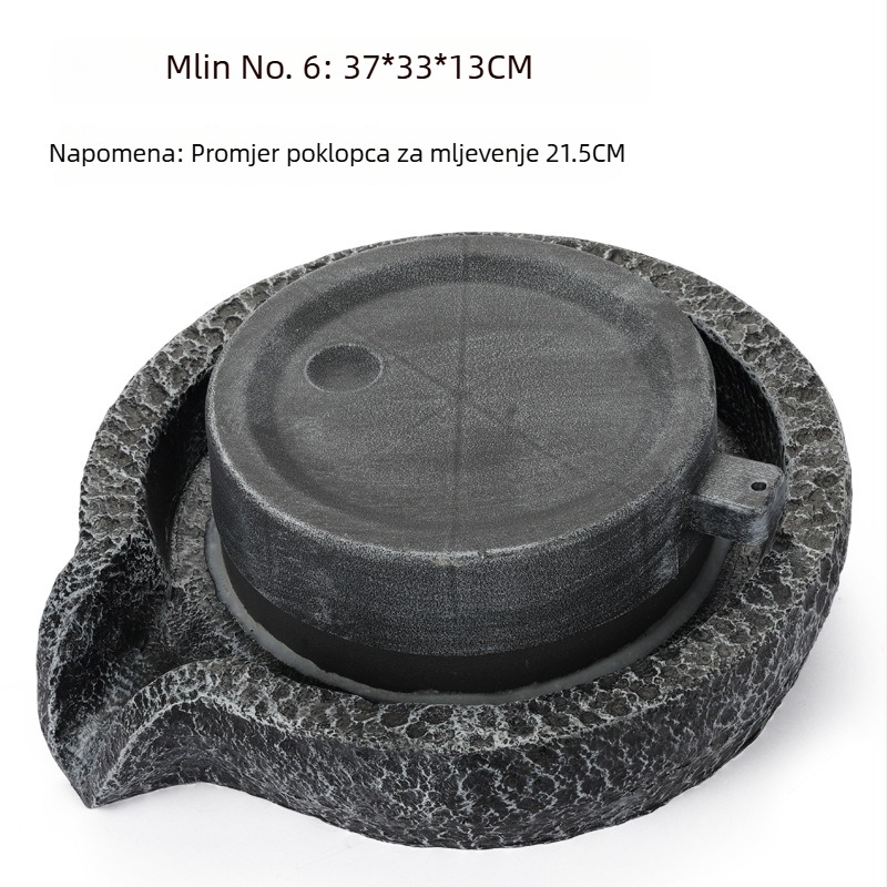 Fontana ukras od sintetičke smole, rockery dizajn kameni mlinski disk, Dasheng Process, kineski stil
